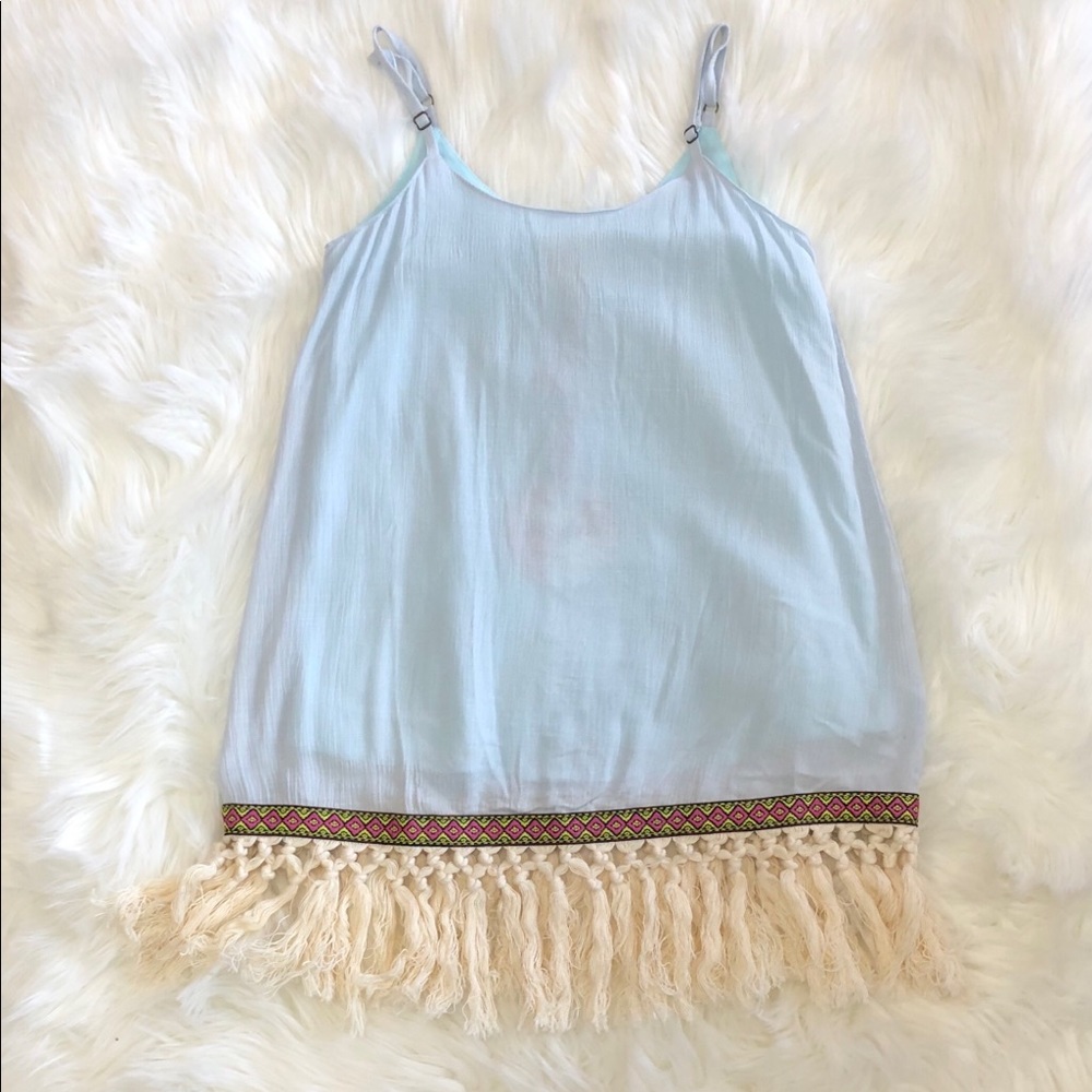 Girls Tank Tunic with Tassel Detail